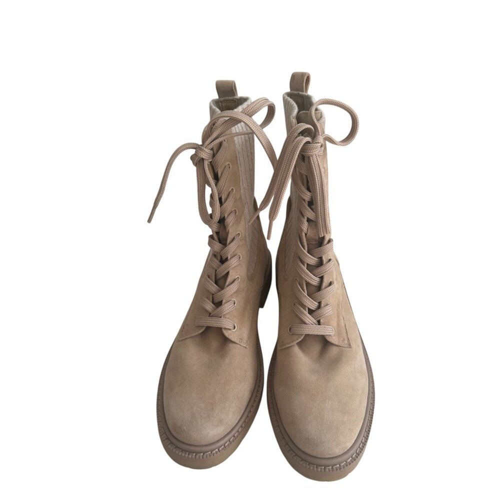 SAM EDELMAN Lydell Beige Combat Lace Up Boots Size 8.5 - Picture 2 of 8